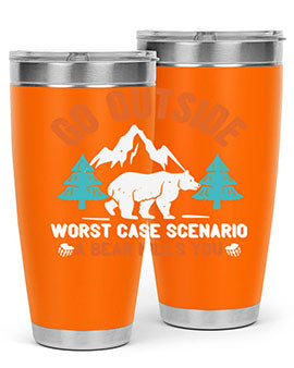 go outside worst case scenario a bear kills you  40#- Bears- Tumbler