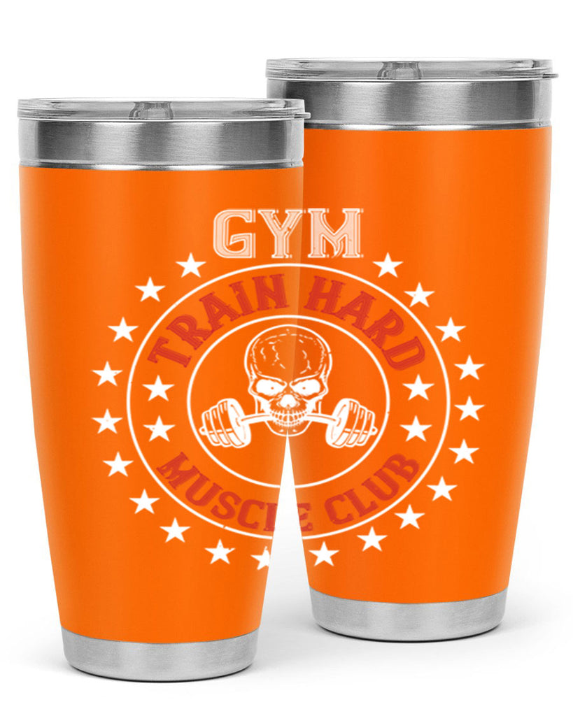 gym train hard mucle club 95#- gym- Tumbler
