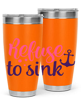 refuse to sink Style 4#- breast cancer- Tumbler