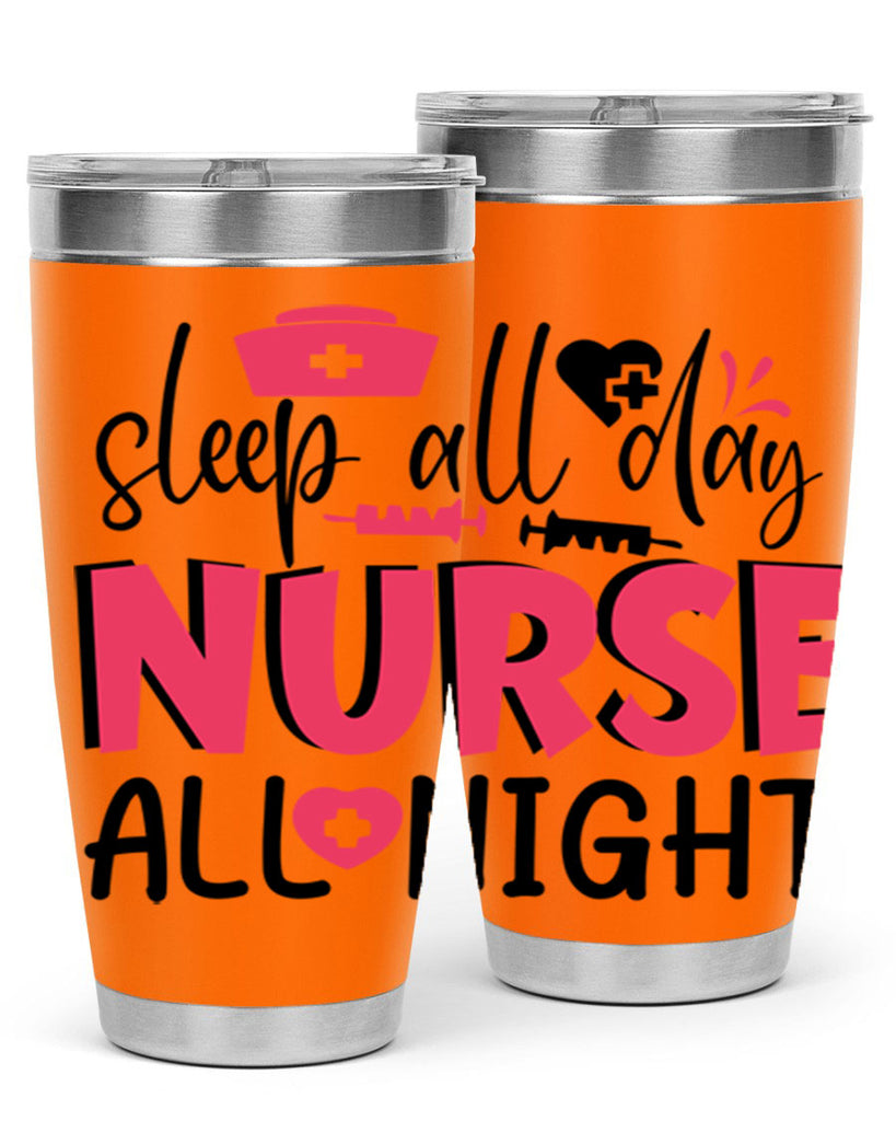 sleep all day nurse all night Style Style 35#- nurse- tumbler