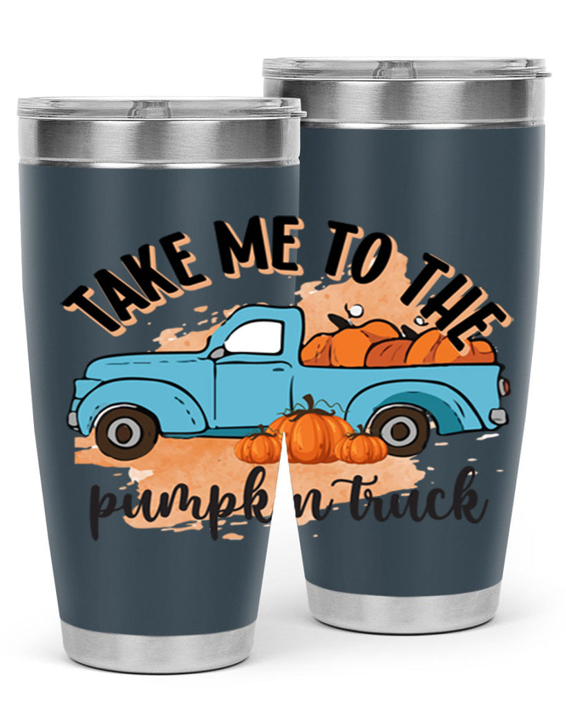 Fall Pumpkin Truck 128#- fall- Tumbler