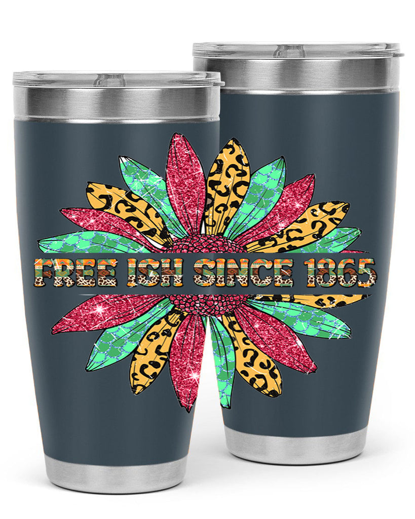 Freeish Since 1865 Sunflower Juneteenth 15#- Juneteenth- tumbler
