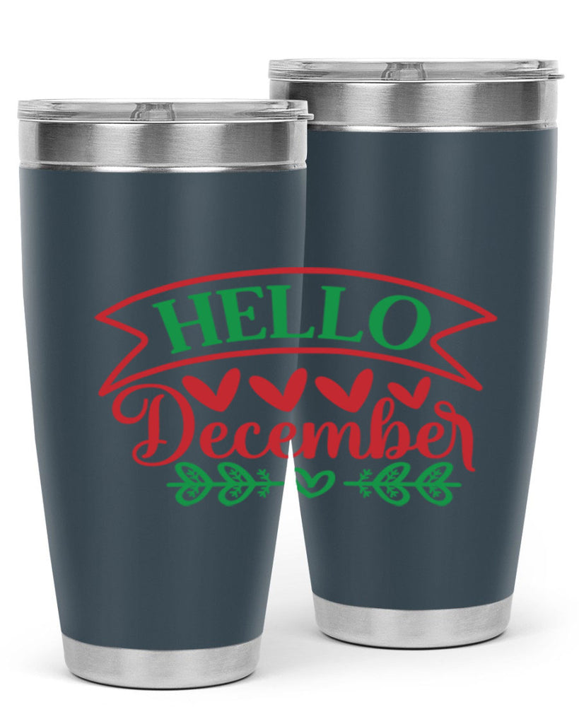 Hello December 159#- winter- Tumbler