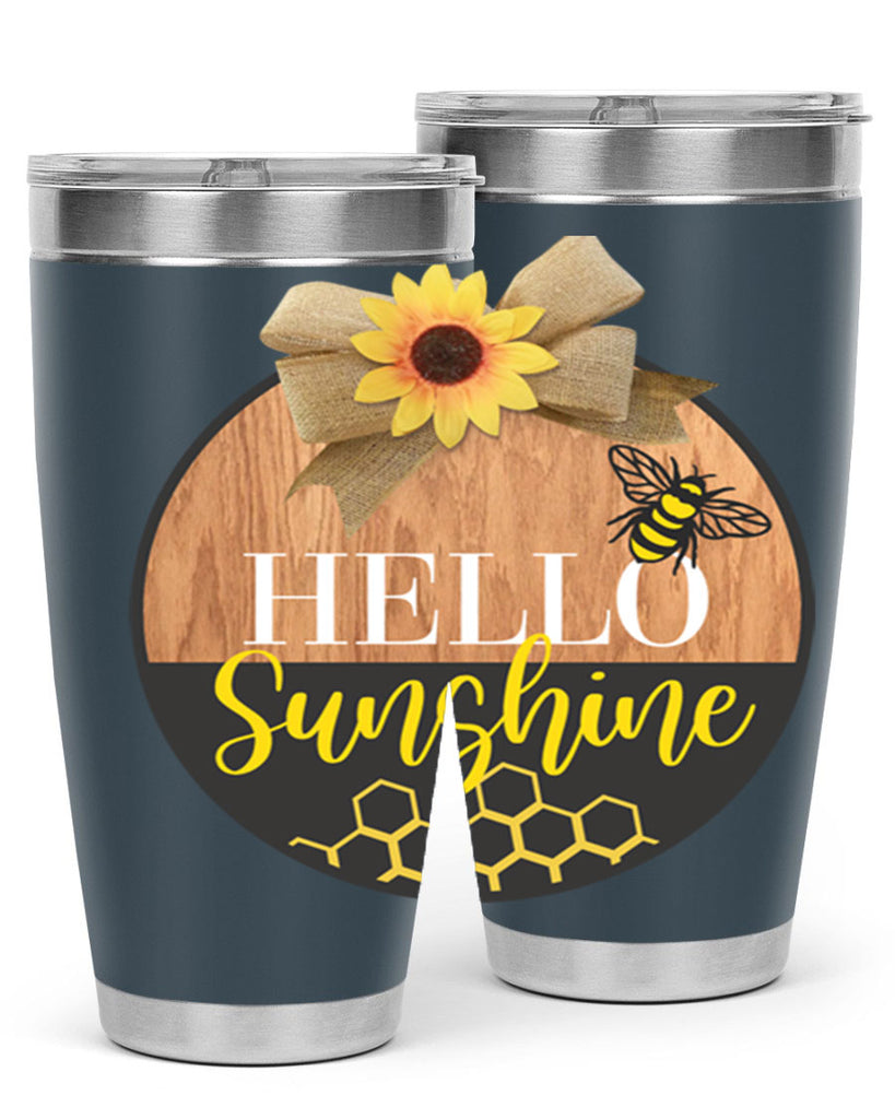 Hello Sunshine and bee Mockup215#- spring- Tumbler