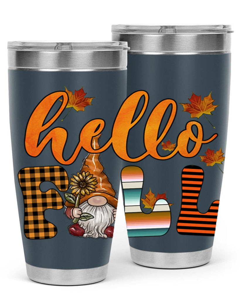 HelloFallVintageGnome 299#- fall- Tumbler