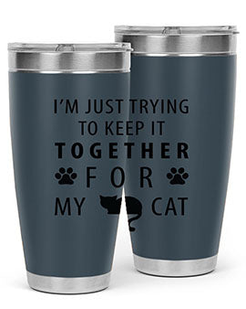 I’m Just Trying Style 61#- cat- Tumbler