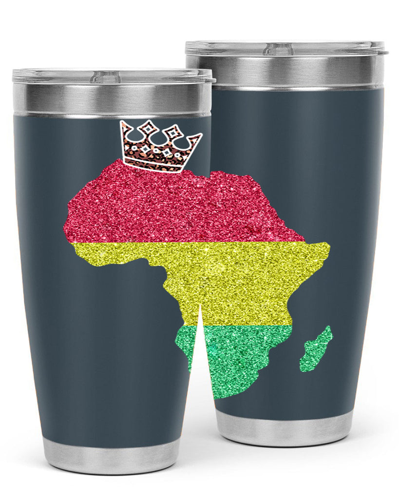 Juneteenth Crown Africa Flag 6#- Juneteenth- tumbler