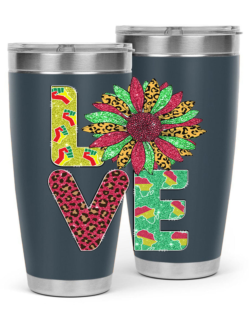 Love Juneteenth Day Fist Sunflower Png 7#- Juneteenth- tumbler