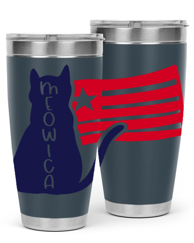 Meowica Style 166#- Fourt Of July- Tumbler