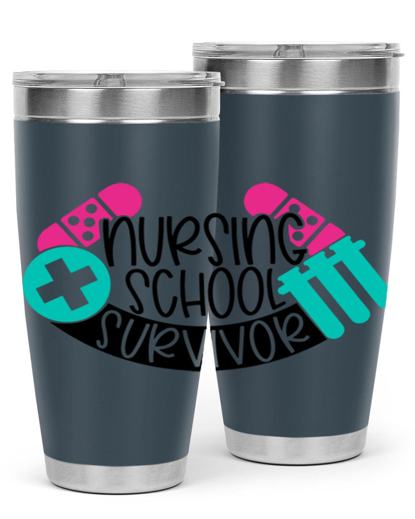 Nursing School Survivor Style Style 64#- nurse- tumbler
