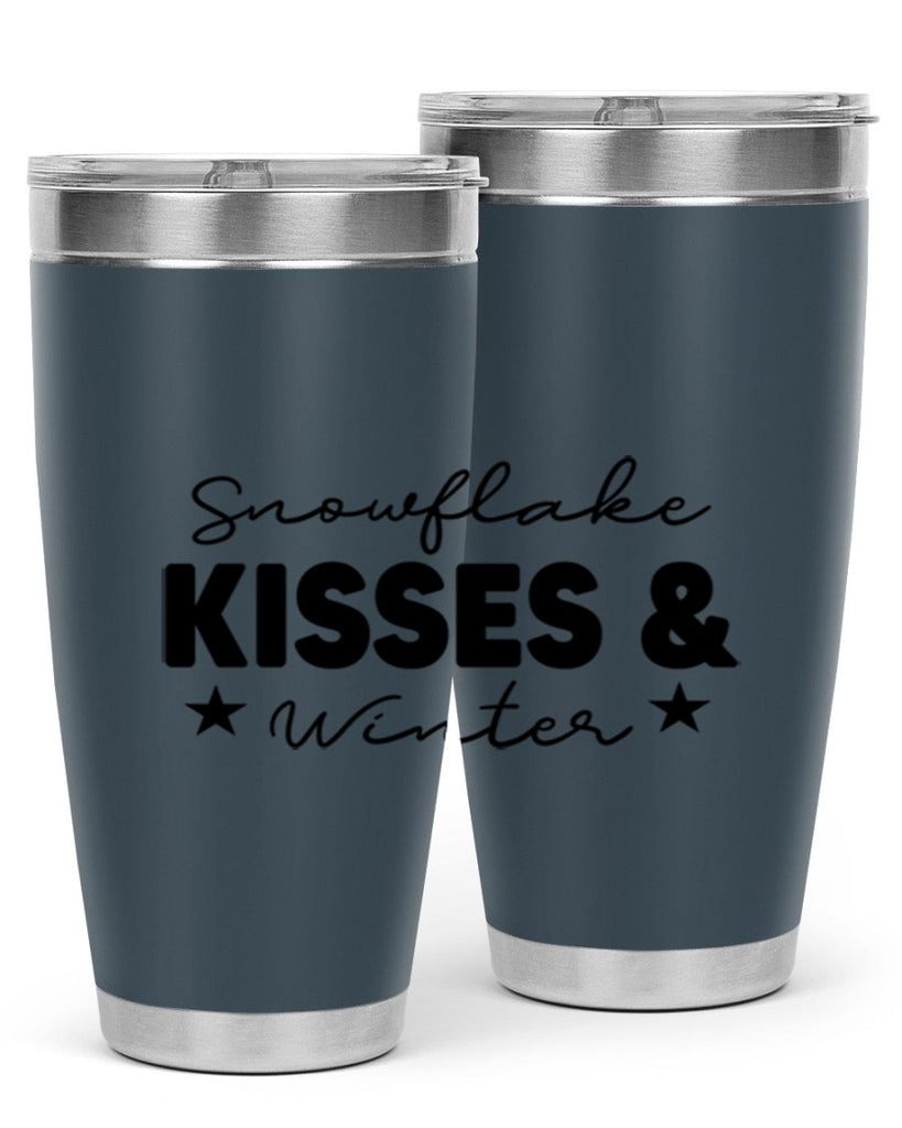 Snowflake Kisses Winter374#- winter- Tumbler