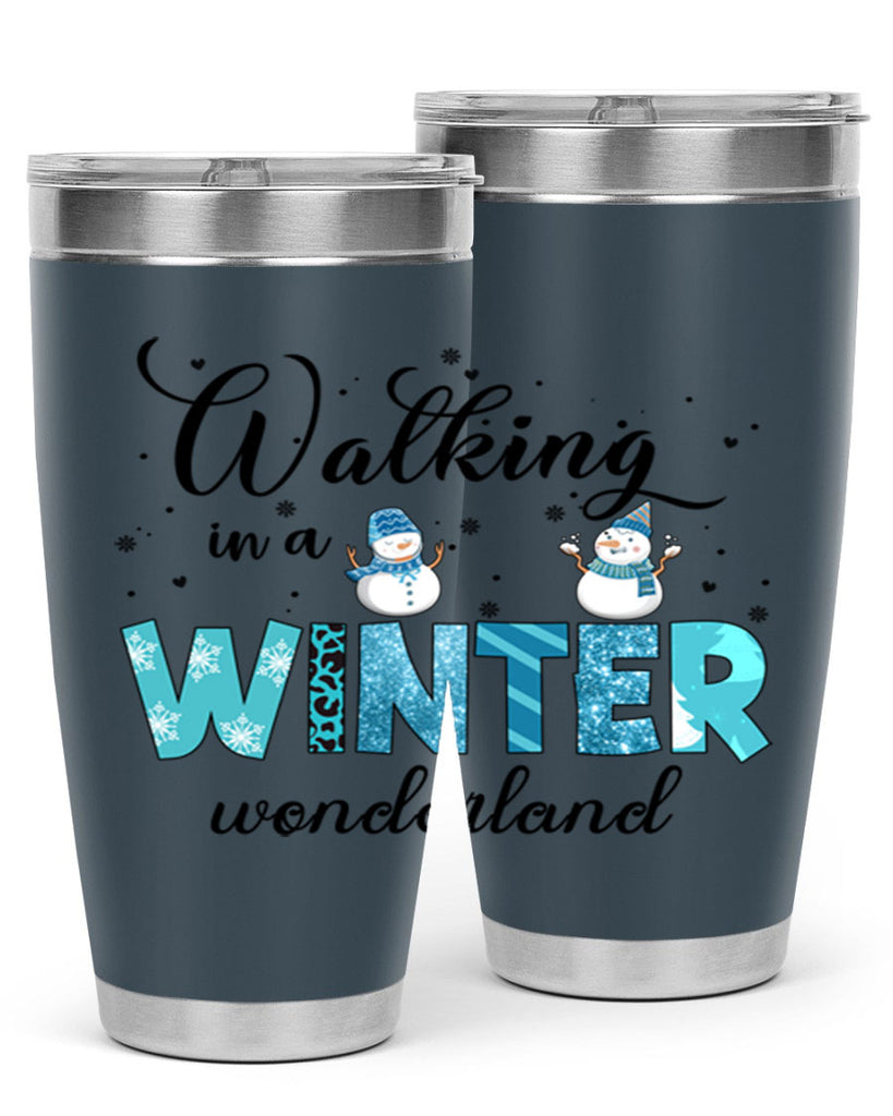Walking in a winter wonderland 443#- winter- Tumbler