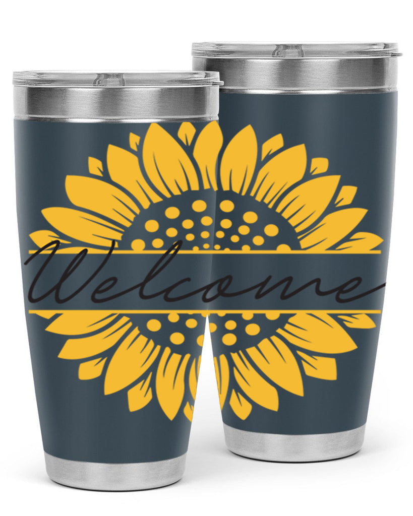 Welcome Sunflower585#- spring- Tumbler