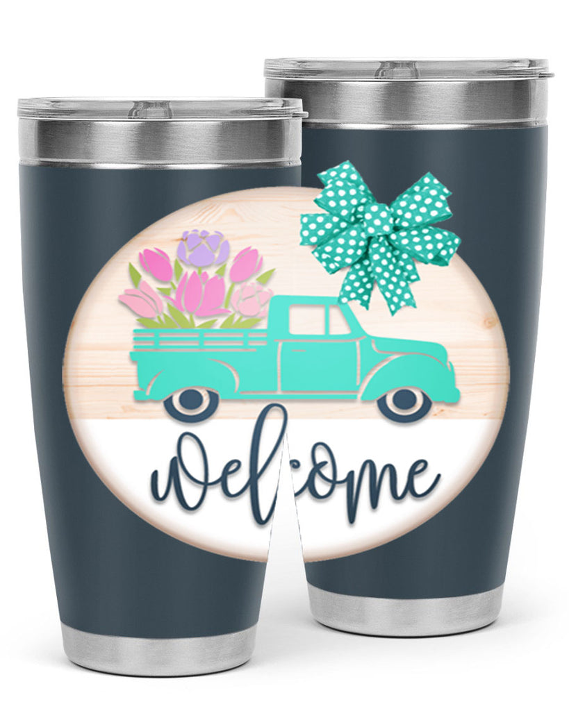 Welcome spring truck Mockup578#- spring- Tumbler