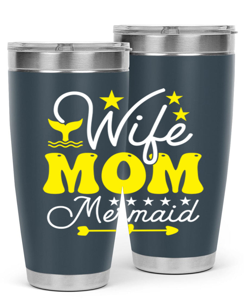 Wife Mom Mermaid 669#- mermaid- Tumbler