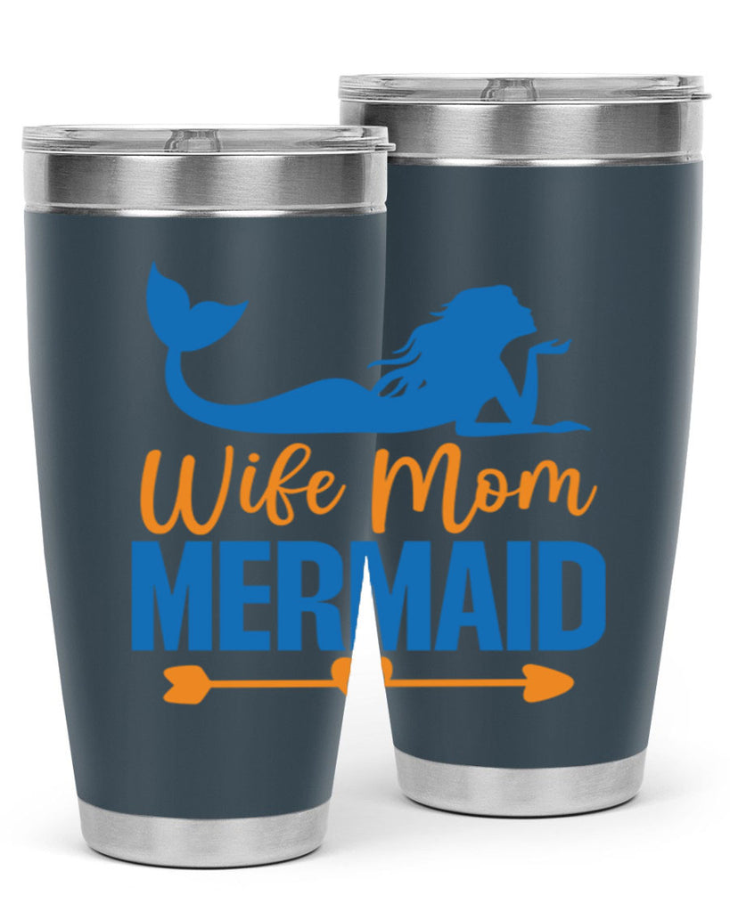 Wife Mom Mermaid 673#- mermaid- Tumbler