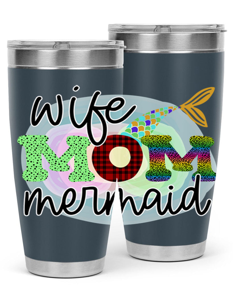 Wife Mom Mermaid 674#- mermaid- Tumbler