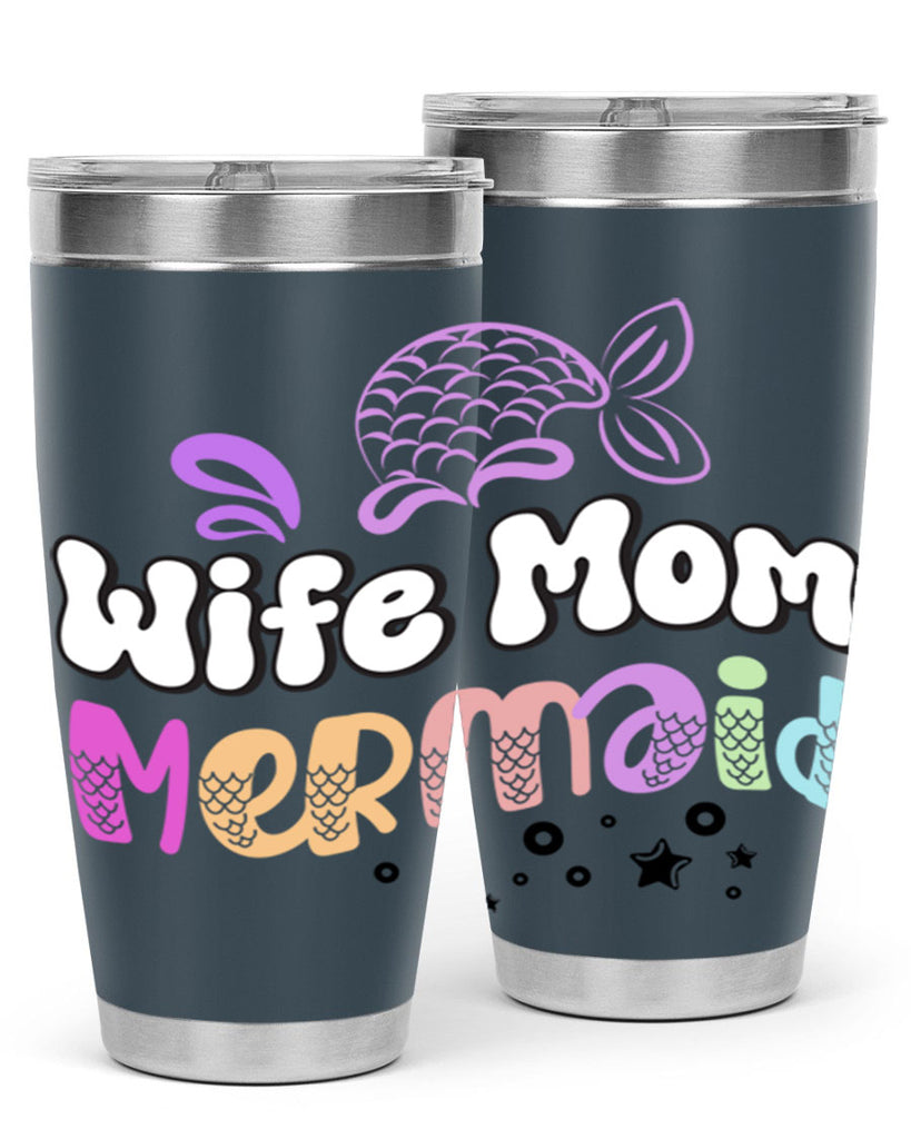 Wife Mom Mermaid 676#- mermaid- Tumbler