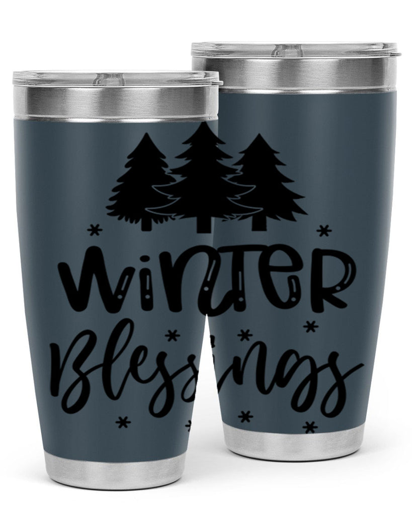 Winter Blessings 489#- winter- Tumbler