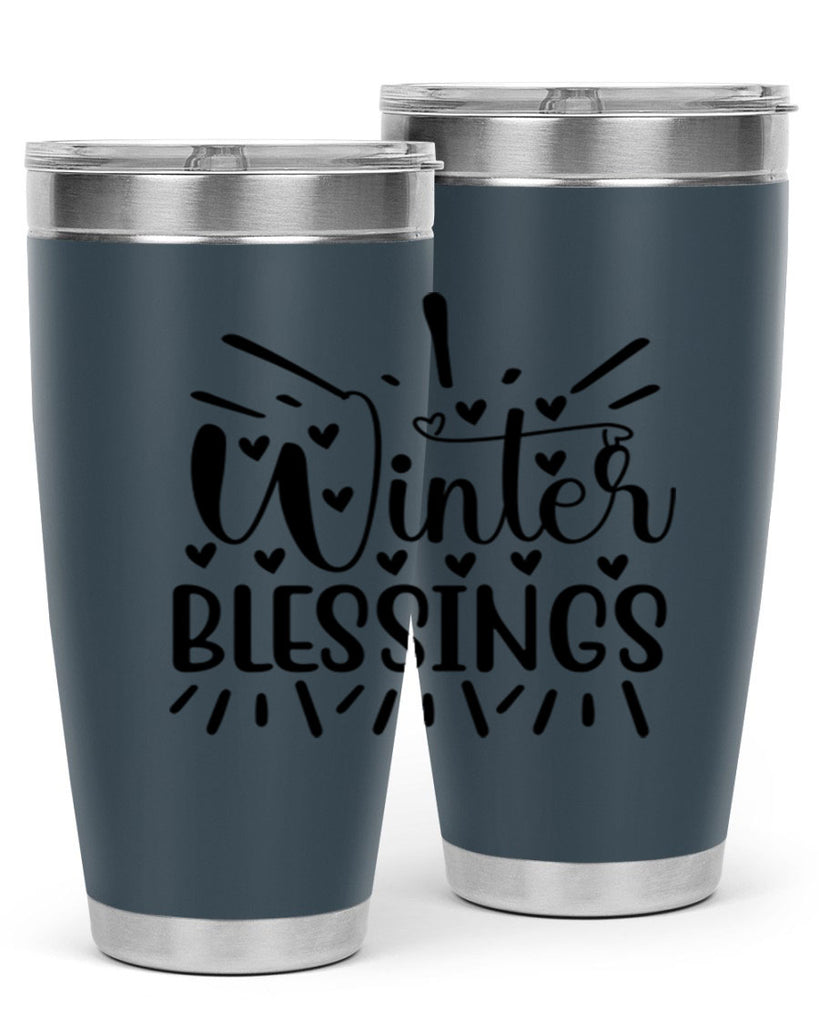 Winter Blessings 491#- winter- Tumbler