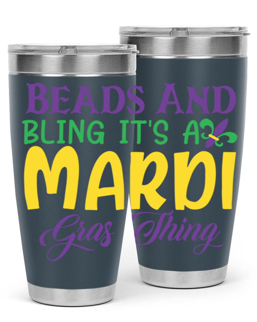 beads and bling its a mardi gras thing 86#- mardi gras- Tumbler