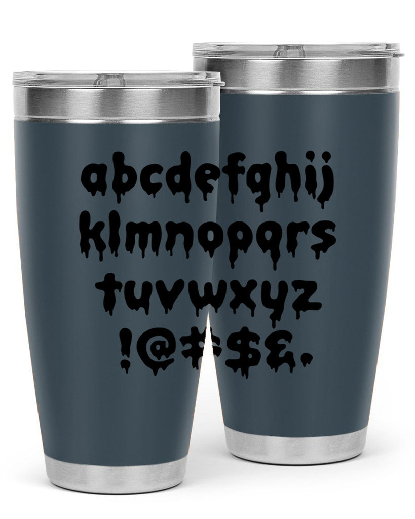 dripping lowercase 162#- black words phrases- Cotton Tank