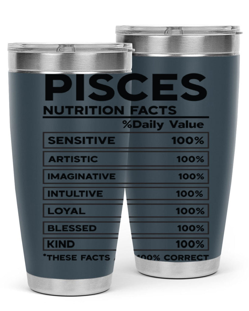 pisces Nutrition Facts 367#- zodiac- Tumbler