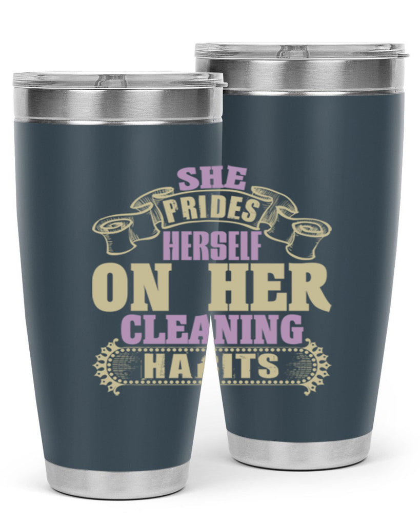she prides hereself on her cleaning habits Style 14#- cleaner- tumbler