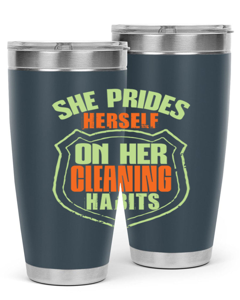 she prides hereself on her cleaning habits Style 15#- cleaner- tumbler