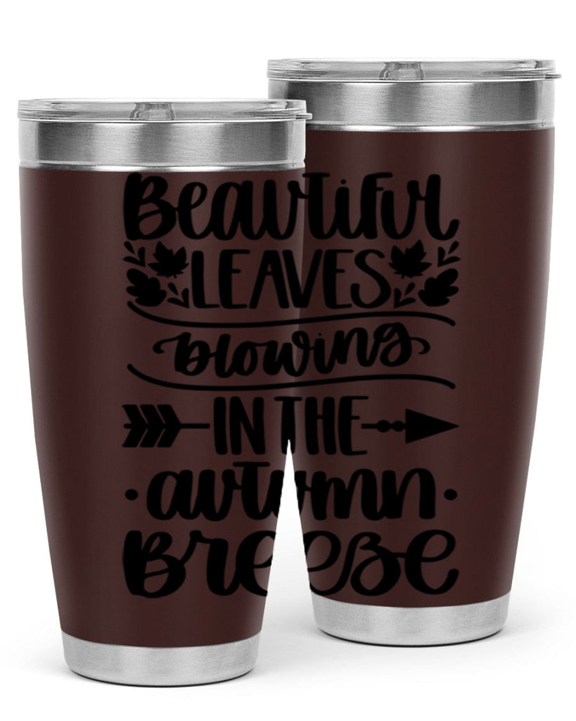 Beautiful Leaves Blowing In The Autumn Breeze 479#- fall- Tumbler