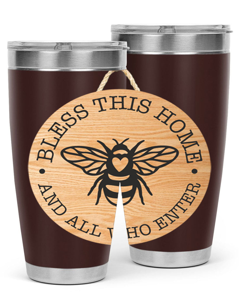 Bless this Home Bee Mockup58#- spring- Tumbler
