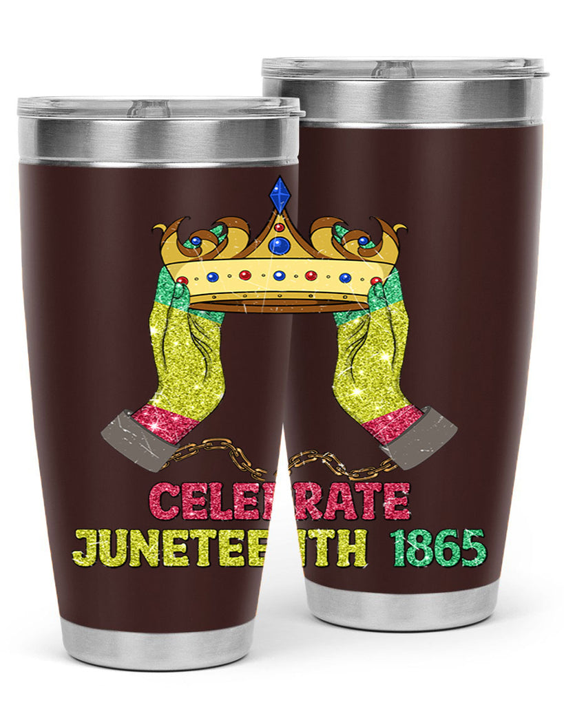 Celebrate Juneteenth 1865 Crown Designs 2#- Juneteenth- tumbler