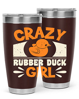 Crazy Rubber Duck Girl Style 4#- duck- Tumbler
