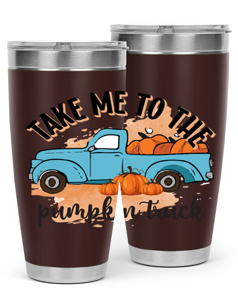 Fall Pumpkin Truck 128#- fall- Tumbler