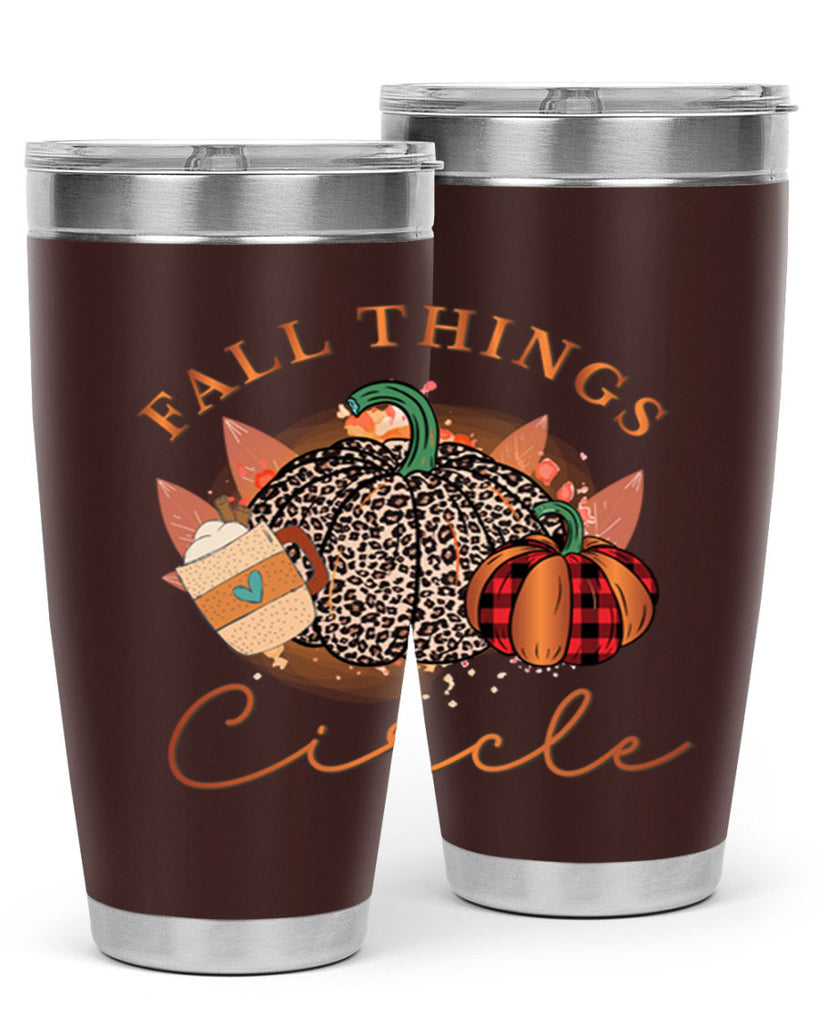 Fall Things Circle 133#- fall- Tumbler