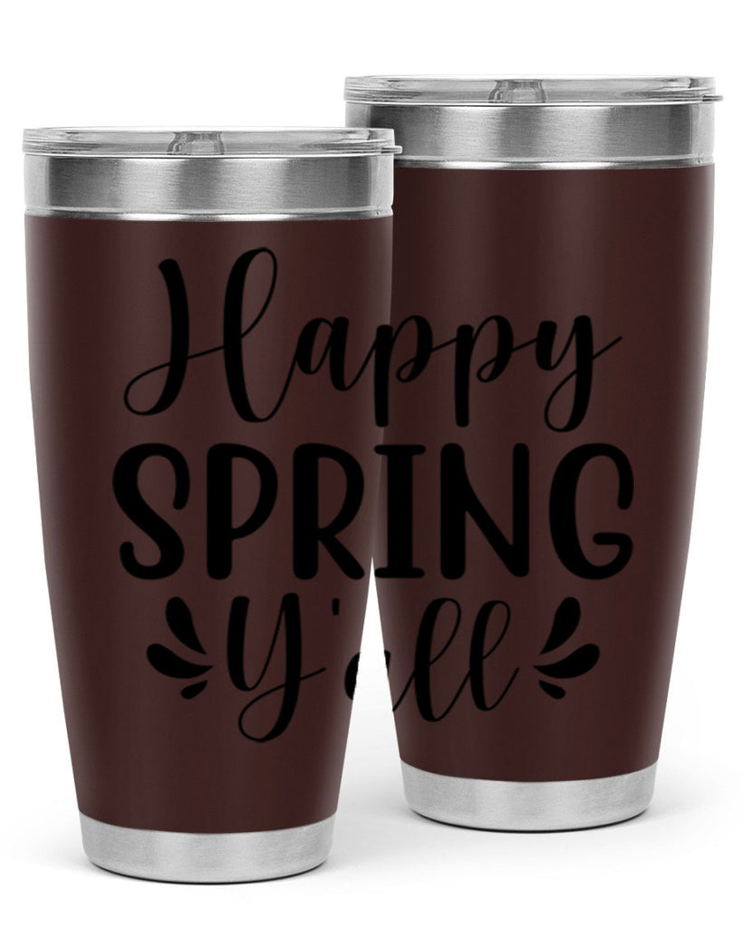 Happy Spring Y'all 163#- spring- Tumbler