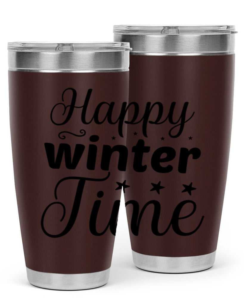 Happy Winter Time 133#- winter- Tumbler
