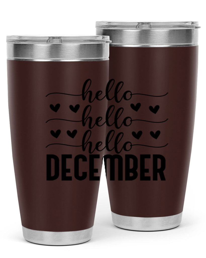 Hello December 157#- winter- Tumbler