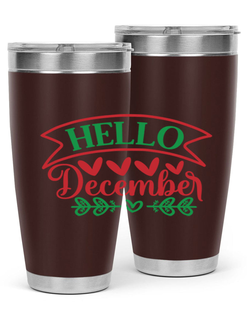 Hello December 159#- winter- Tumbler