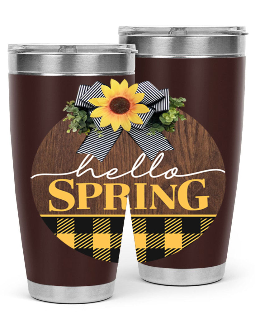 Hello Spring plaid Mockup 204#- spring- Tumbler