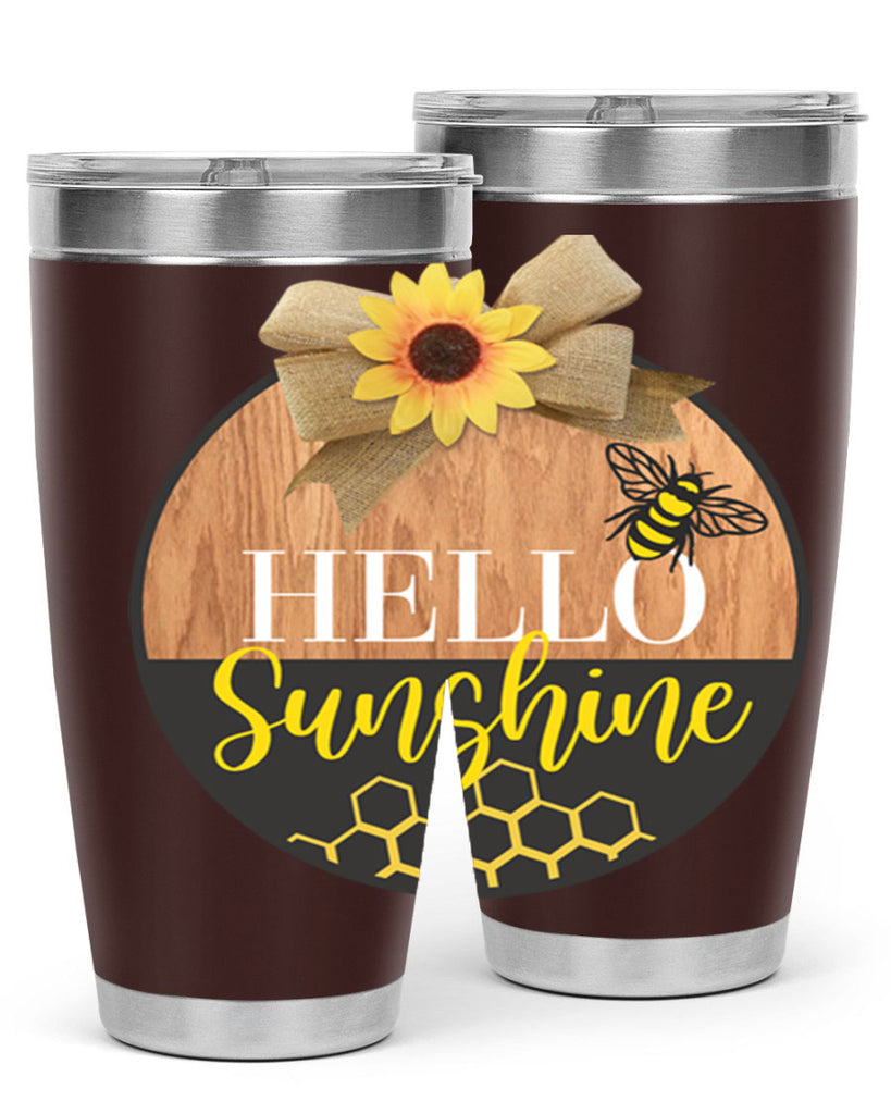 Hello Sunshine and bee Mockup215#- spring- Tumbler