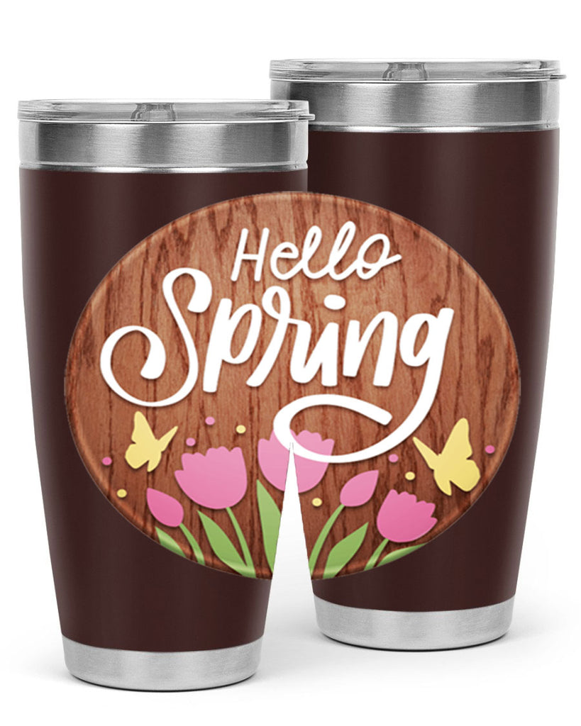 Hello spring Mockup202#- spring- Tumbler