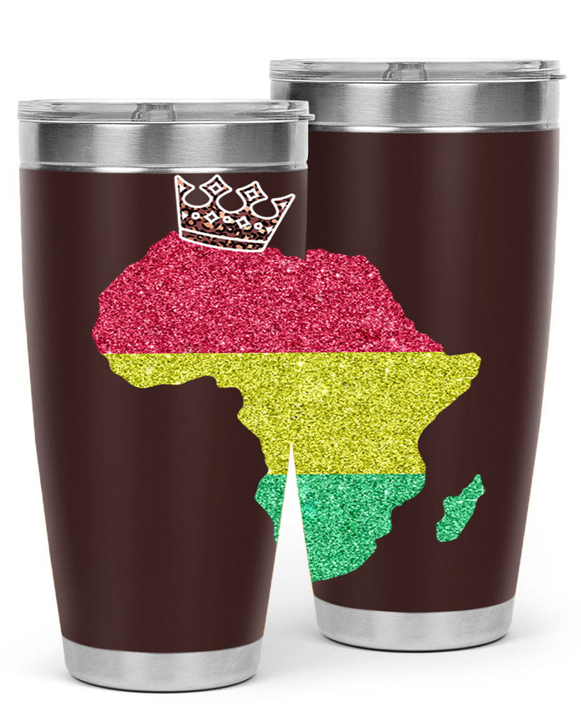 Juneteenth Crown Africa Flag 6#- Juneteenth- tumbler
