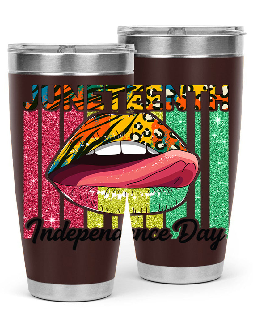 Juneteenth Independence Day Sexy Lip Png 11#- Juneteenth- tumbler