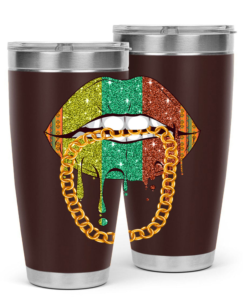 Juneteenth Women Melanin Girl Lips Png 25#- Juneteenth- tumbler