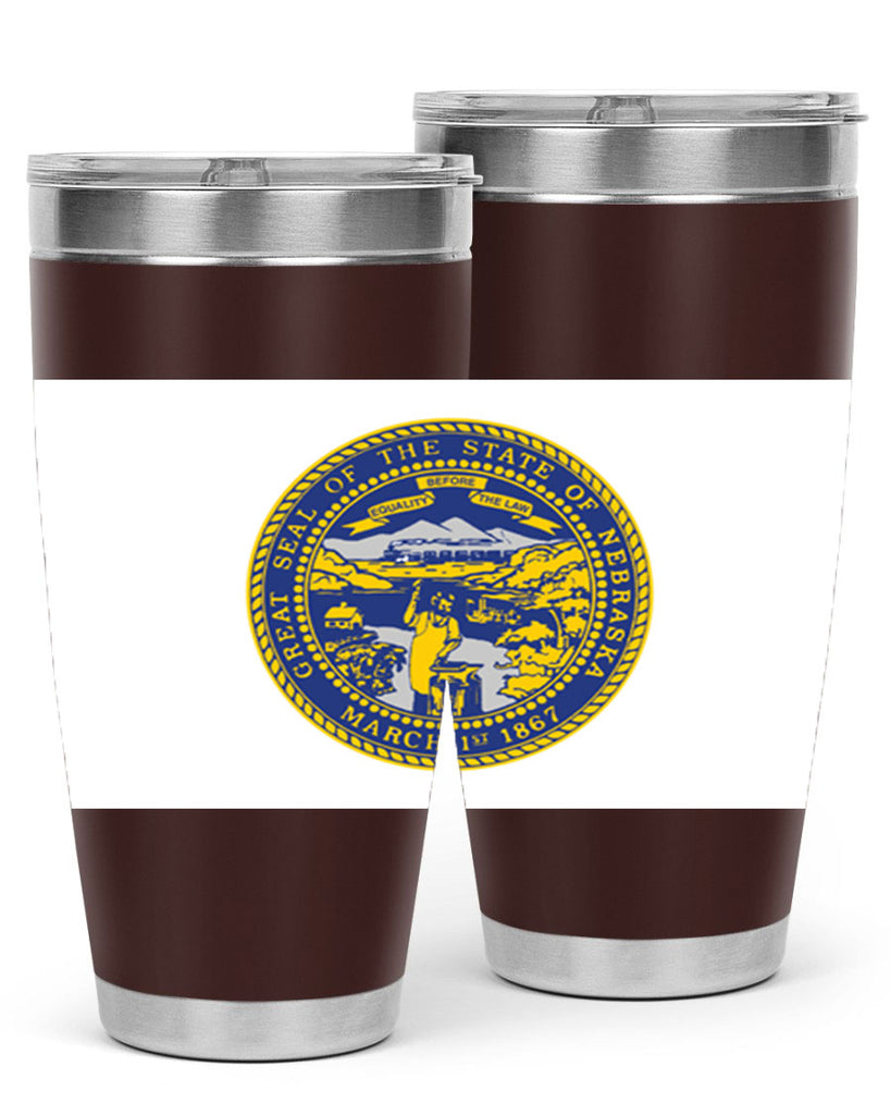 Nebraska 25#- Us Flags- Tumbler