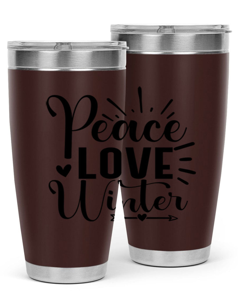 Peace Love Winter 331#- winter- Tumbler