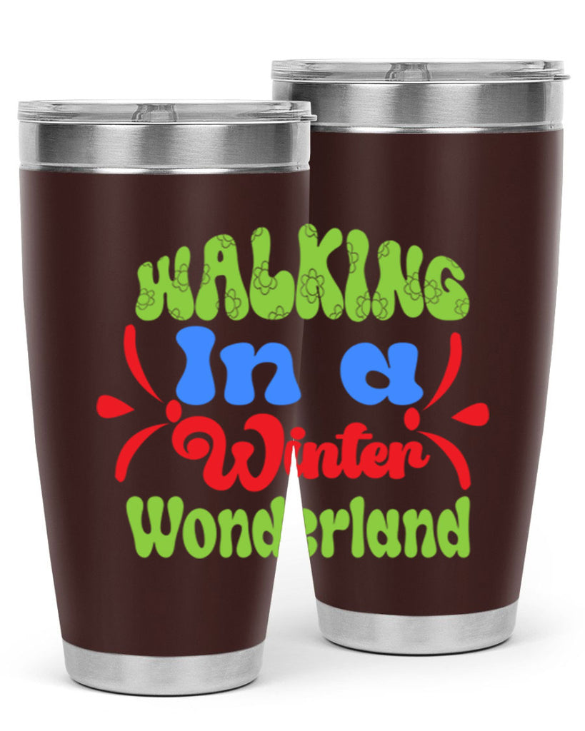 Walking in a winter wonderland 439#- winter- Tumbler