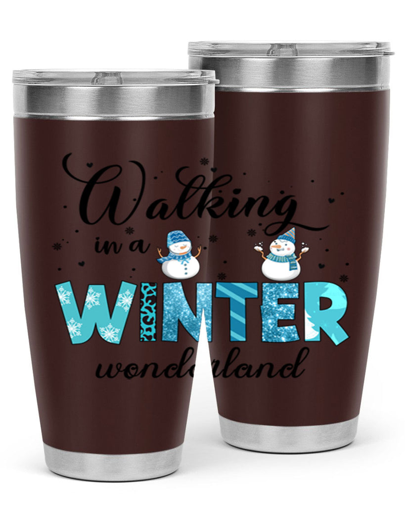 Walking in a winter wonderland 443#- winter- Tumbler