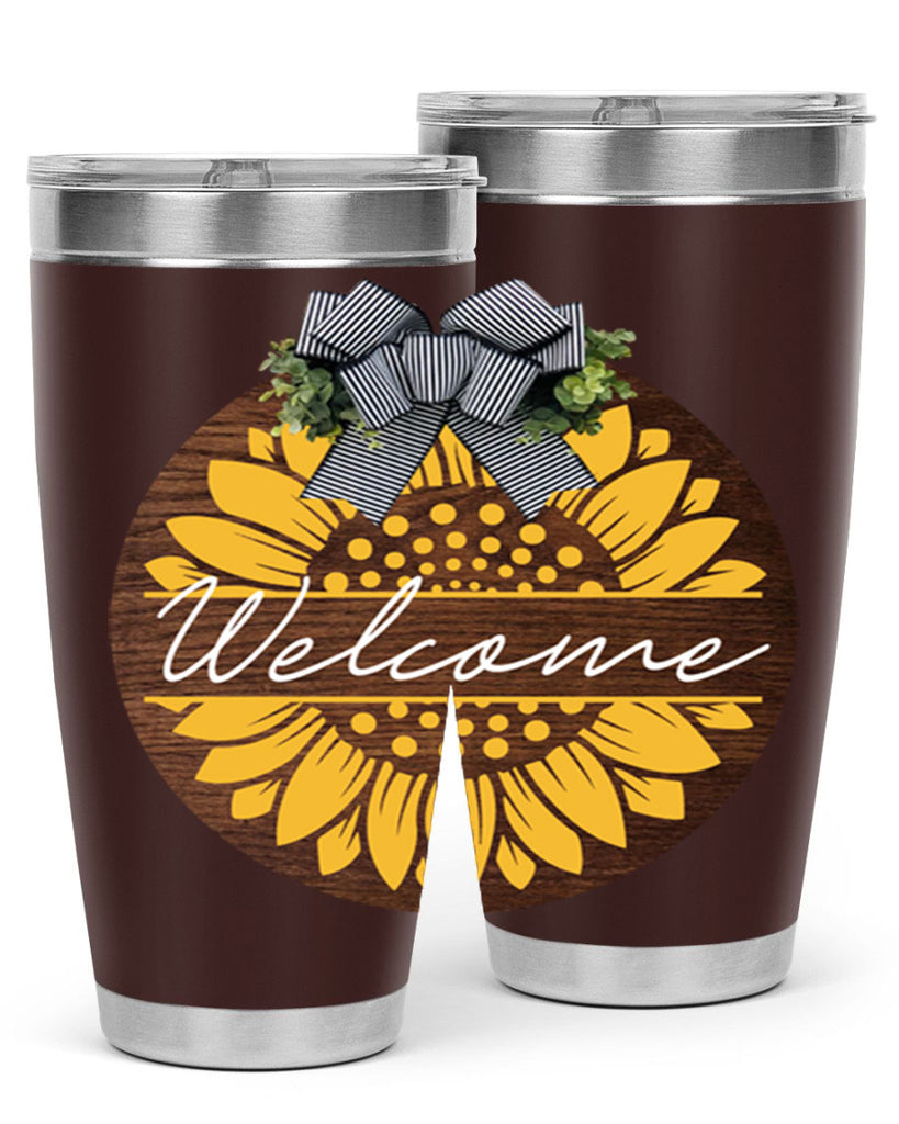 Welcome Sunflower Mockup584#- spring- Tumbler